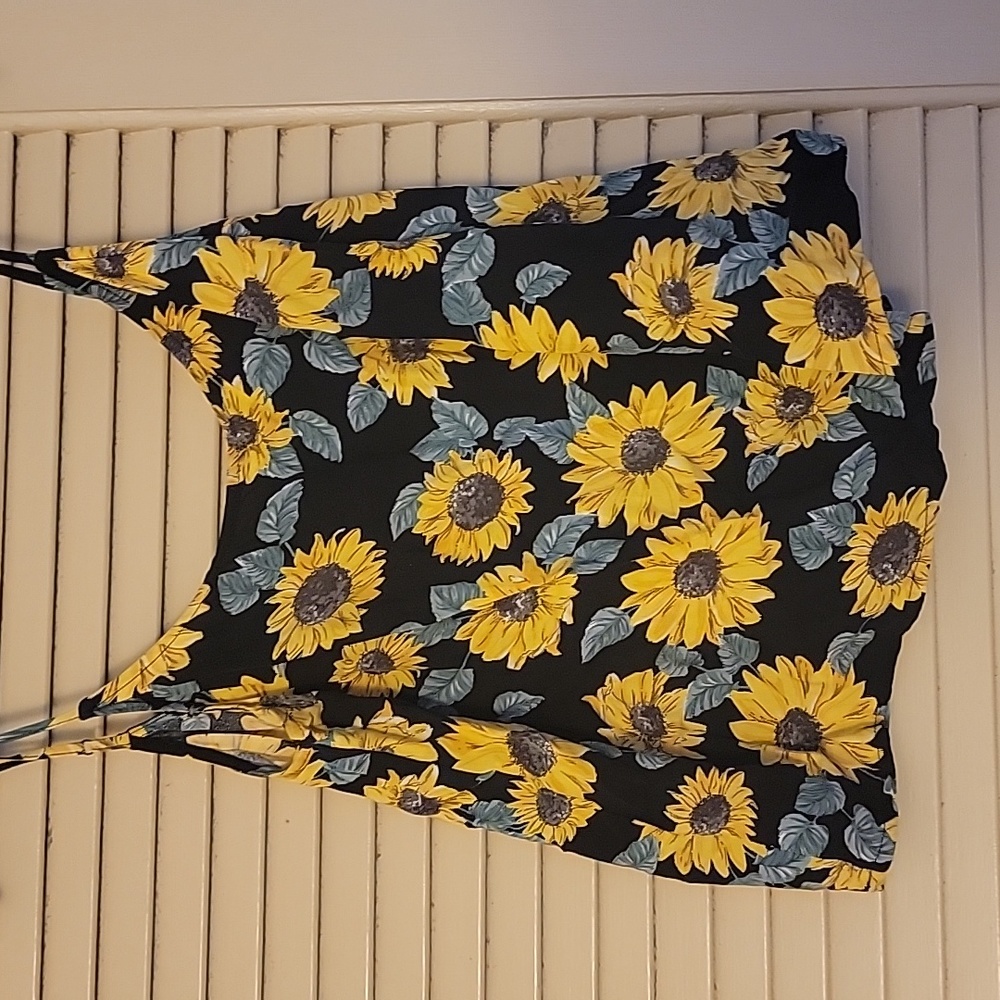 Tank sunflower top xs divided h&m